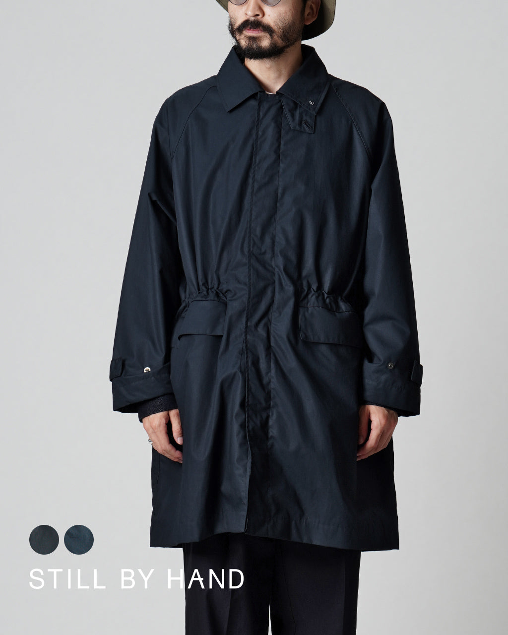 STILL BY HAND Oversized Bal Collar Coat OVERSIZED BAL COLLAR COAT Long Coat Outerwear CO02243 [Free Shipping] 