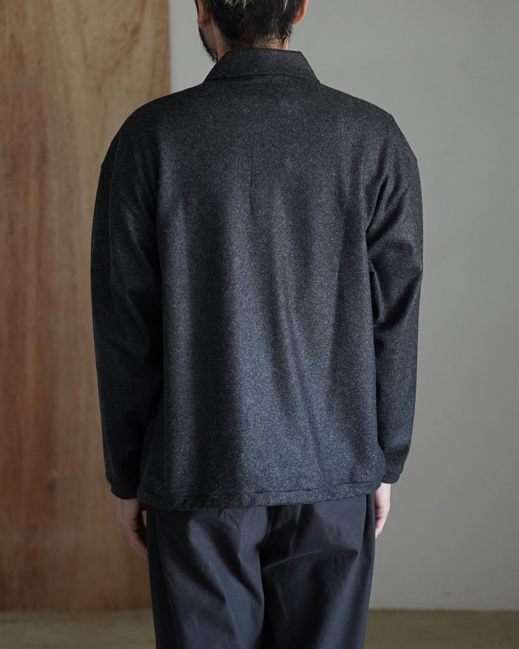 STILL BY HAND スティルバイハンド 長袖 ポロシャツ ウール シルク