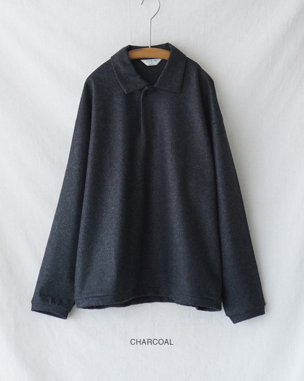 STILL BY HAND スティルバイハンド 長袖 ポロシャツ ウール シルク