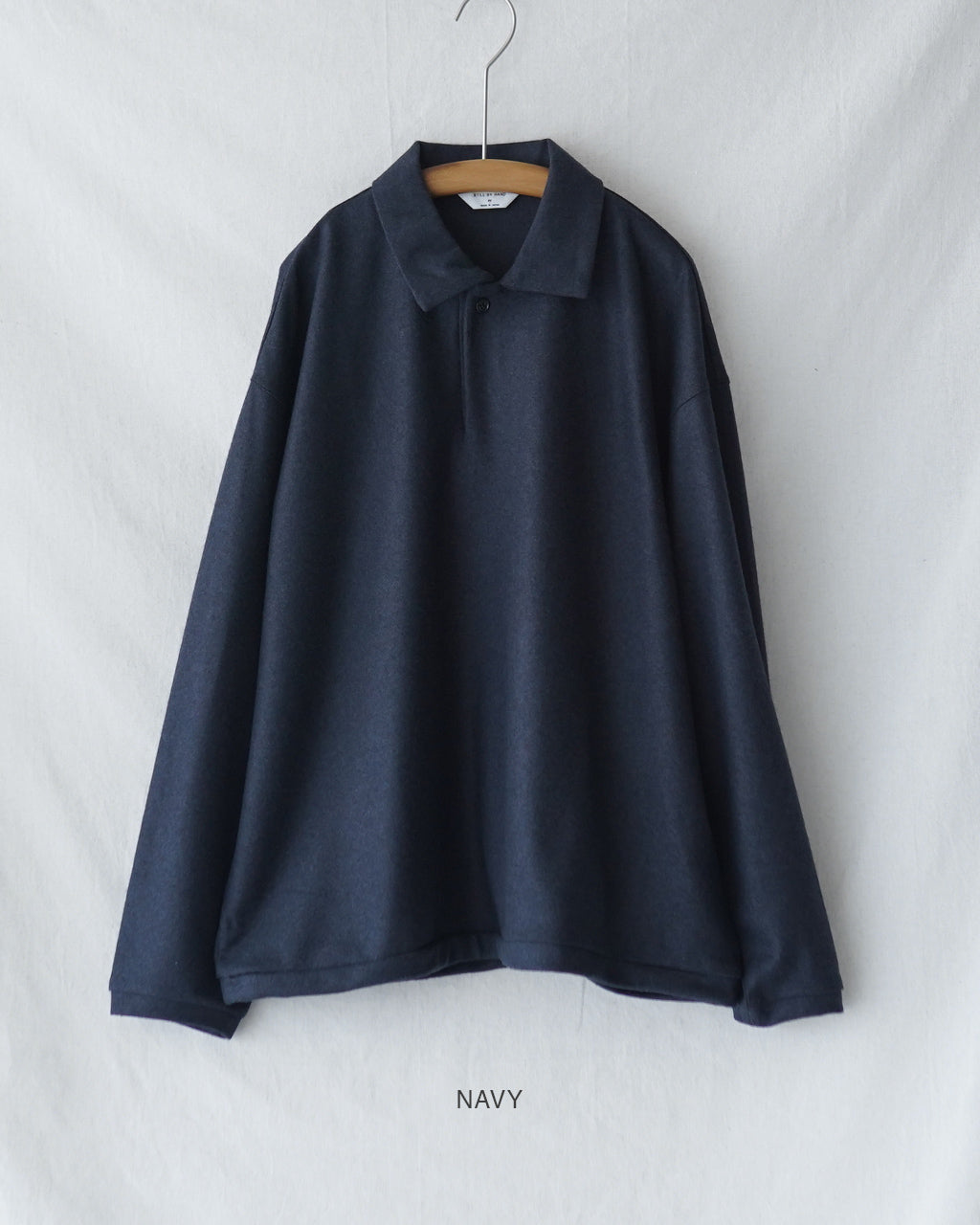 STILL BY HAND スティルバイハンド 長袖 ポロシャツ ウール シルク