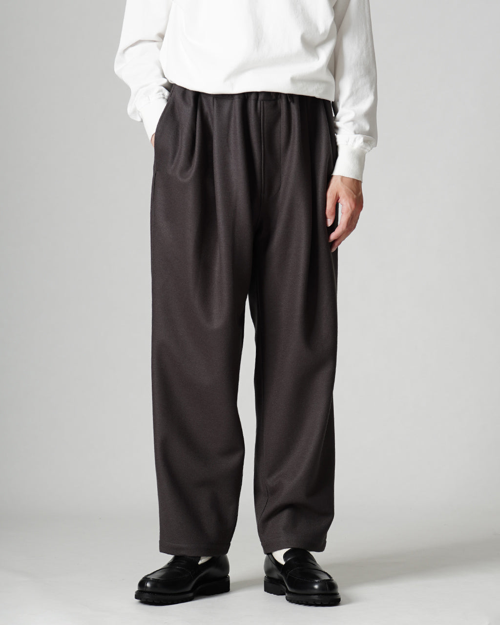 STILL BY HAND スティルバイハンド ワイドパンツ ウール ジャージー ツータック パンツ Wool jersey two tuck pants イージーパンツ CS06243【送料無料】