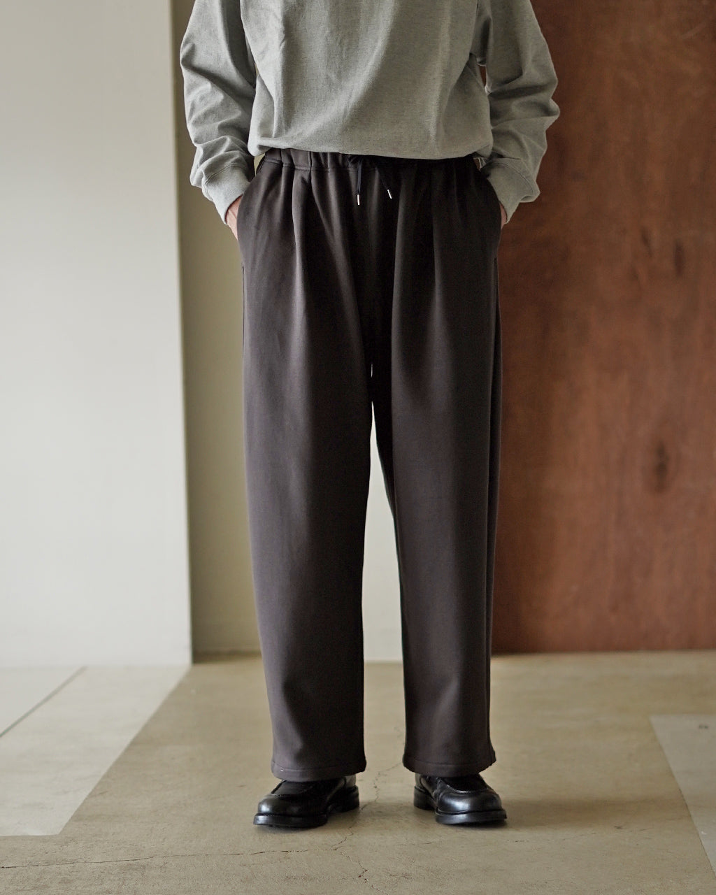 Cotton jersey wide pants CS08253