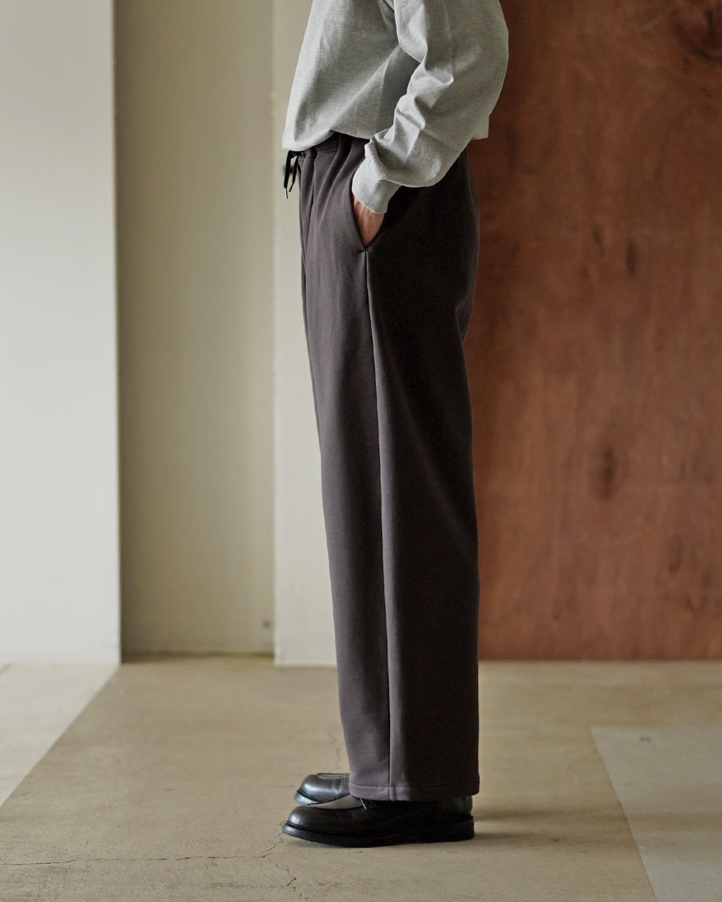 Cotton jersey wide pants CS08253