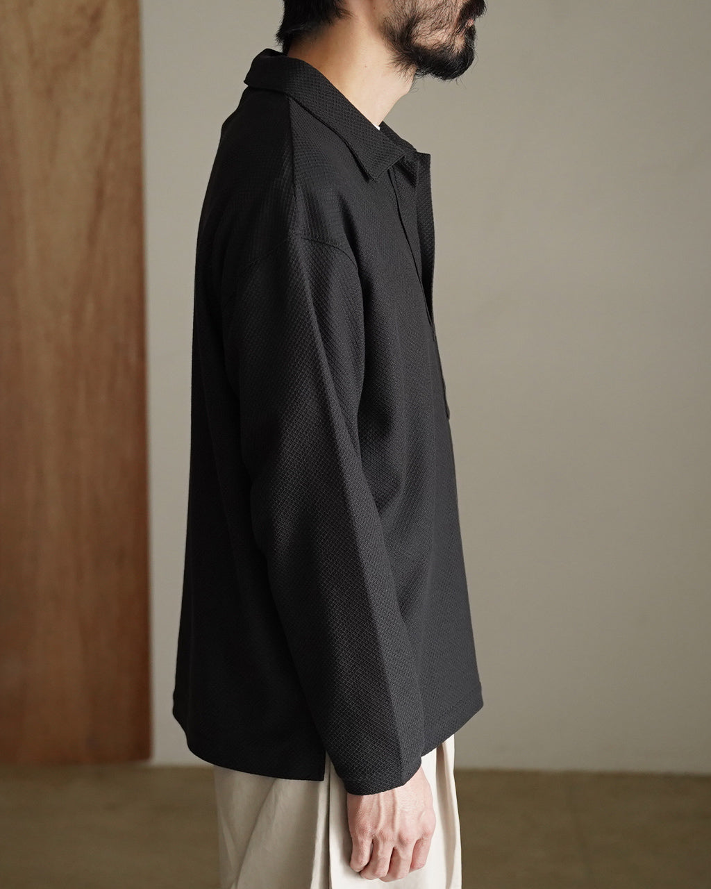 STILL BY HAND スティルバイハンド モスステッチ スキッパーシャツ