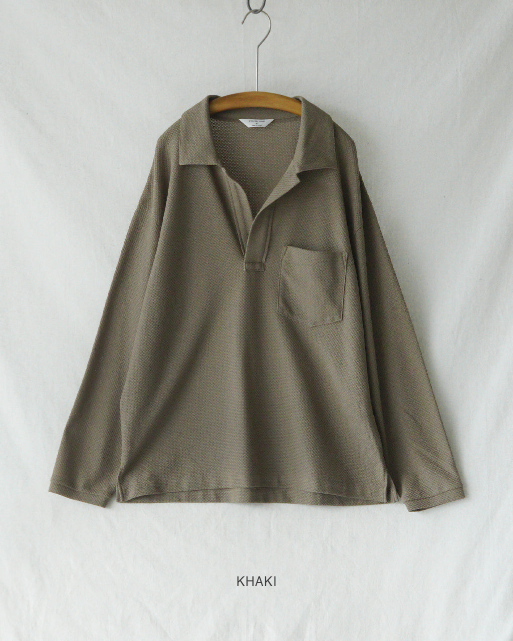 STILL BY HAND スティルバイハンド モスステッチ スキッパーシャツ