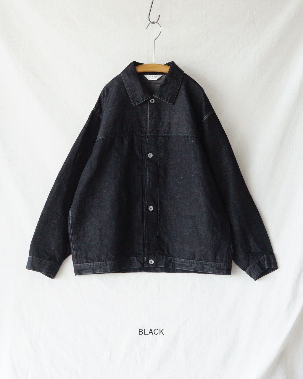 Hemp mixed denim blouson DN01261
