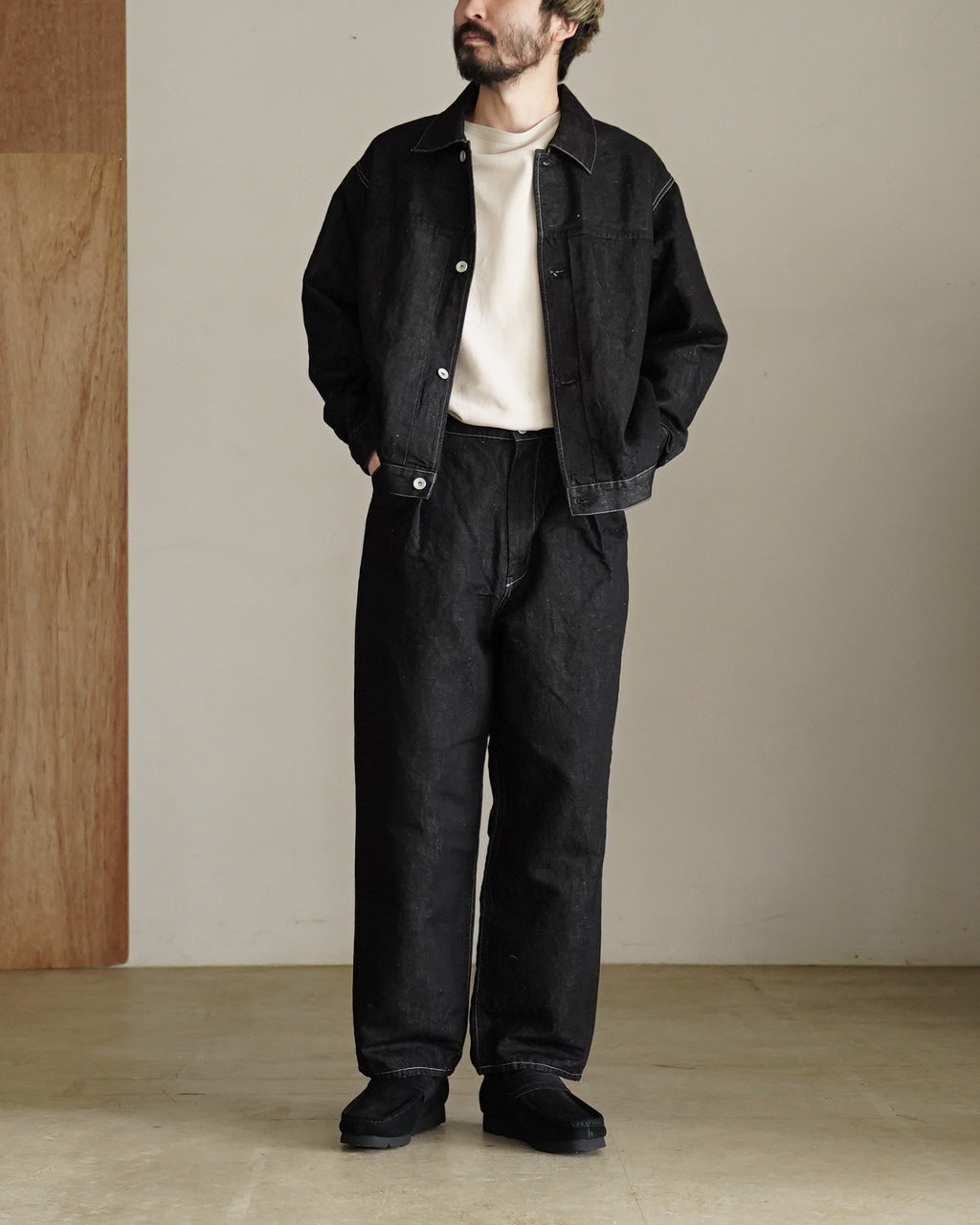 Hemp mixed denim pants DN02261