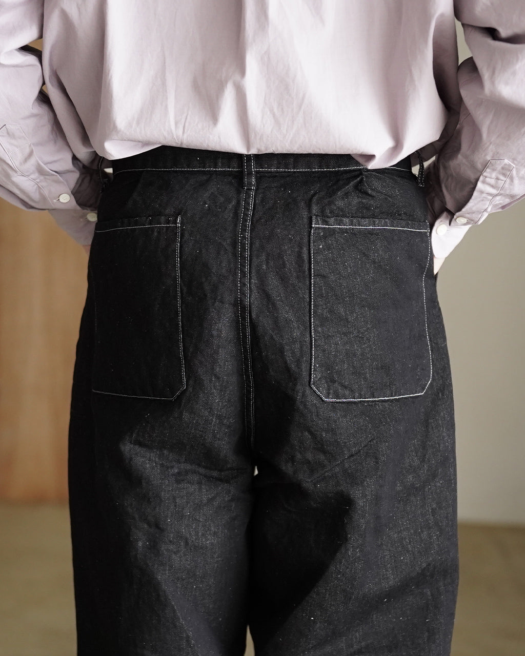 Hemp mixed denim pants DN02261