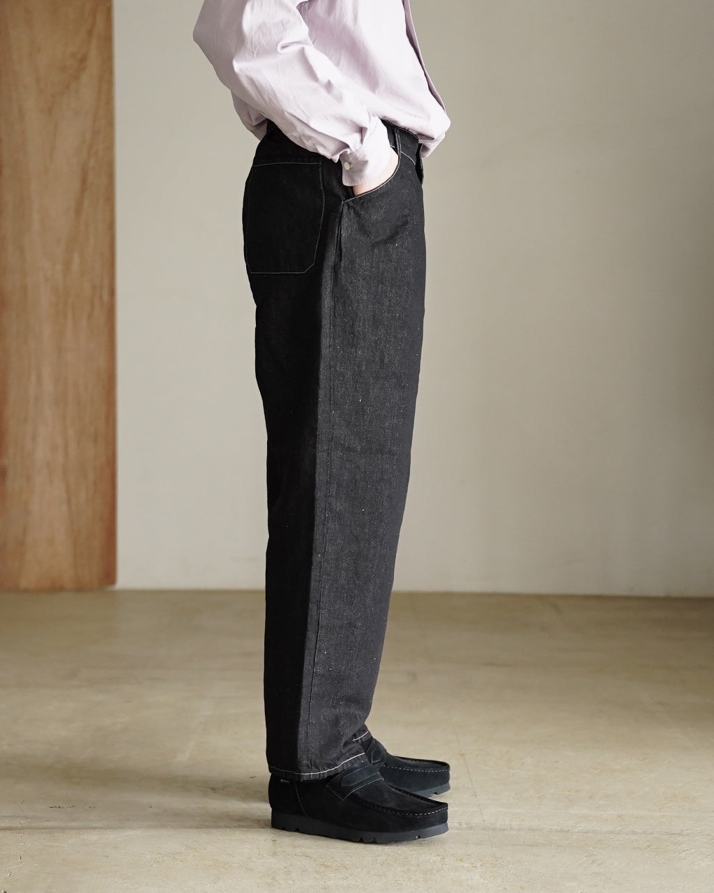 Hemp mixed denim pants DN02261