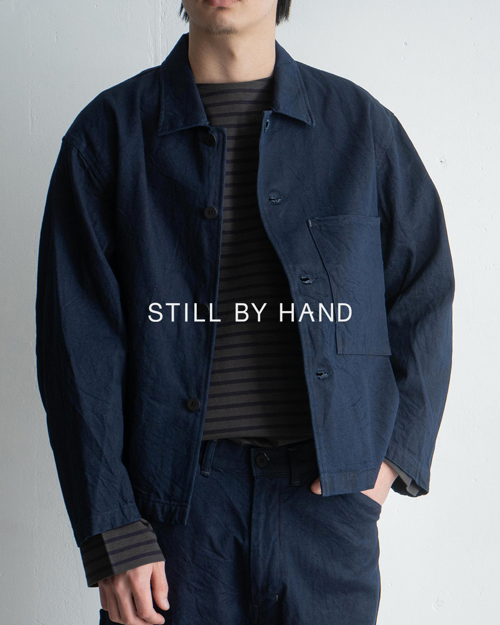 STILL BY HAND 11.5oz Denim Blouson Outerwear Jacket Coverall DN03251 [Free Shipping] 