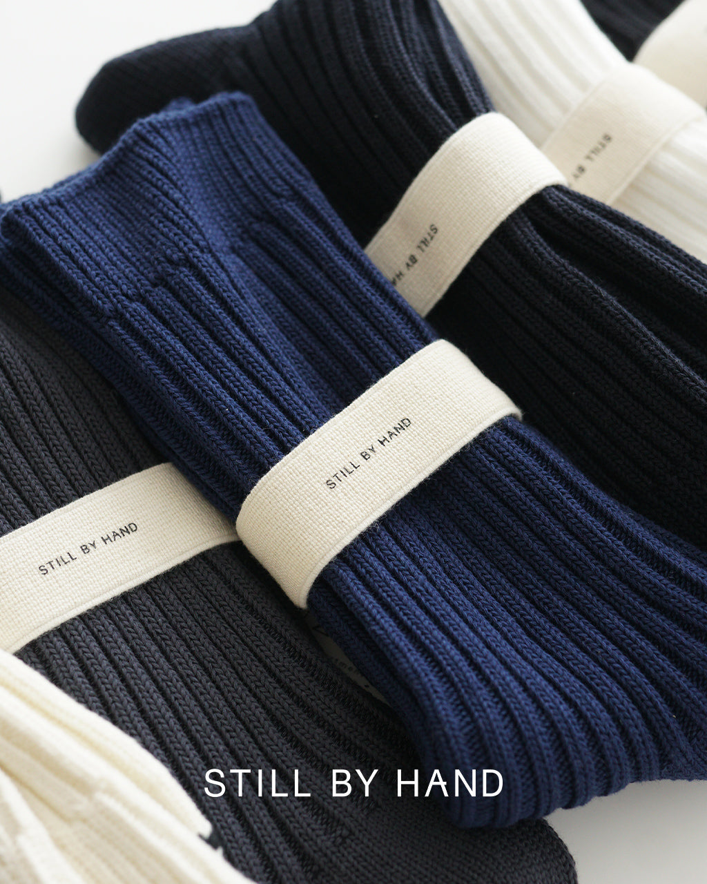 STILL BY HAND Crew Rib Socks Basic Socks GD07251 [Mail Order Available] 