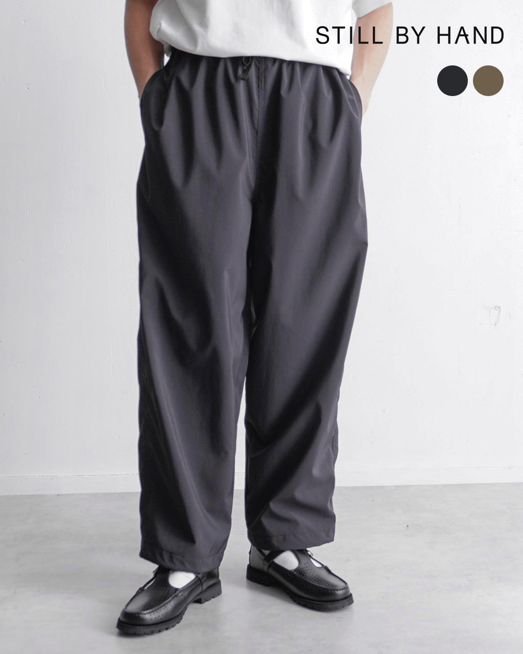 STILL BY HAND Airy wide pants, easy pants, PT03251 [Free shipping] 