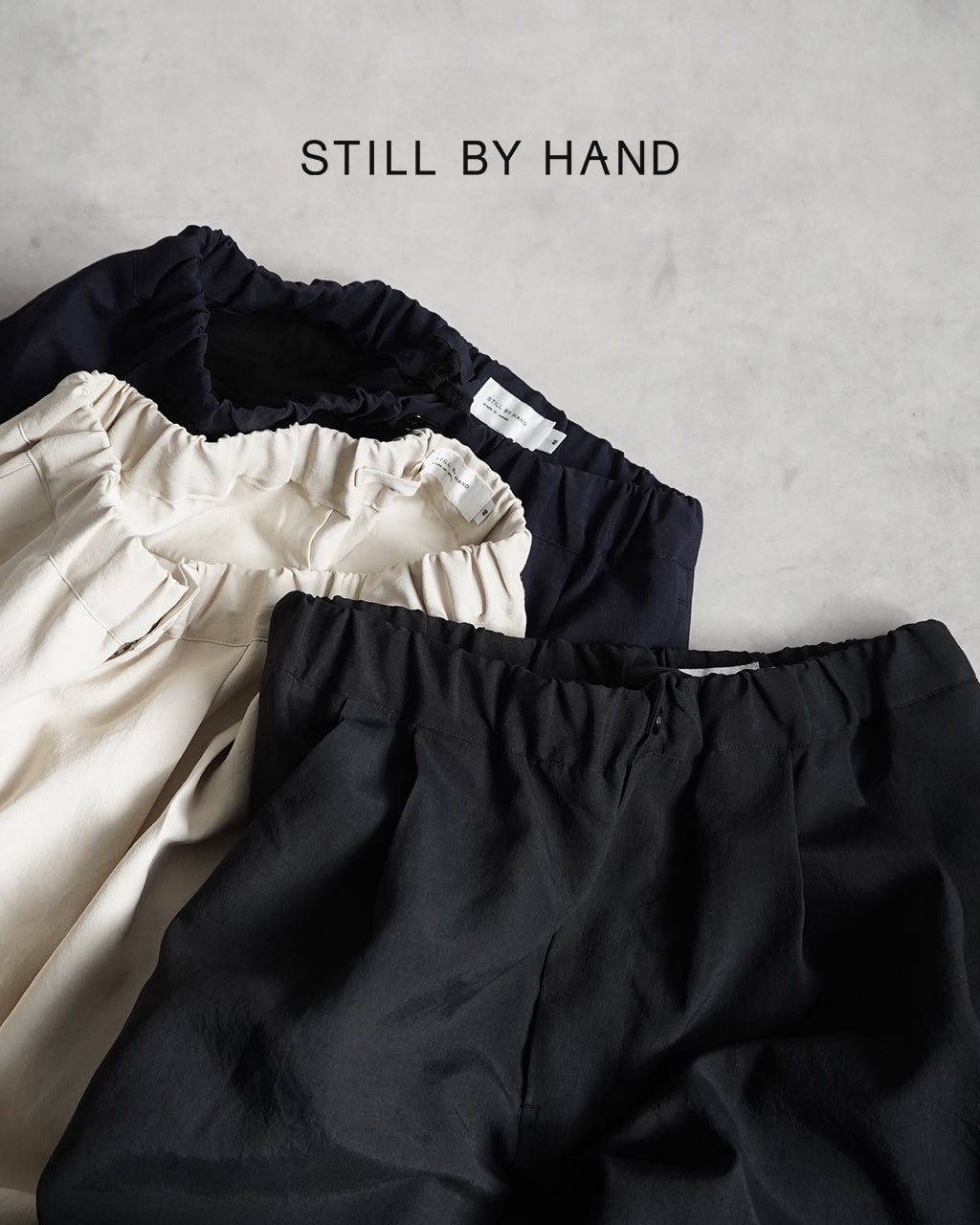 スティルバイハンド STILL BY HAND 2タックポリエステルパンツ 2 TUCK POLYESTER PANTS イージーパンツ PT04251 【送料無料】