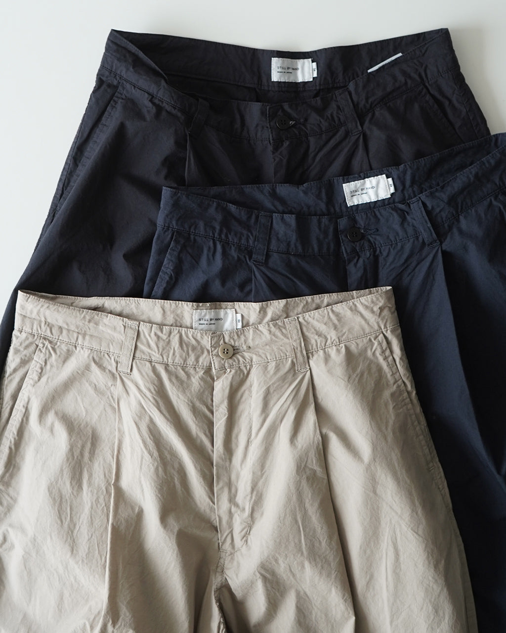 STILL BY HAND スティルバイハンド パンツ コットン タイプライター タックパンツ ワイドパンツ PT06252【送料無料】