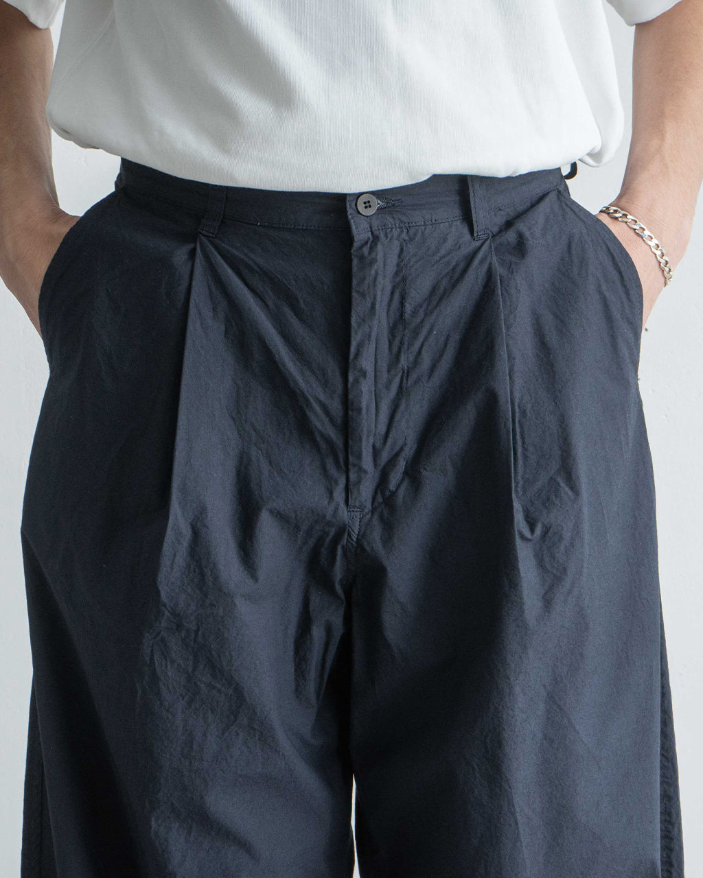 STILL BY HAND スティルバイハンド パンツ コットン タイプライター タックパンツ ワイドパンツ PT06252【送料無料】