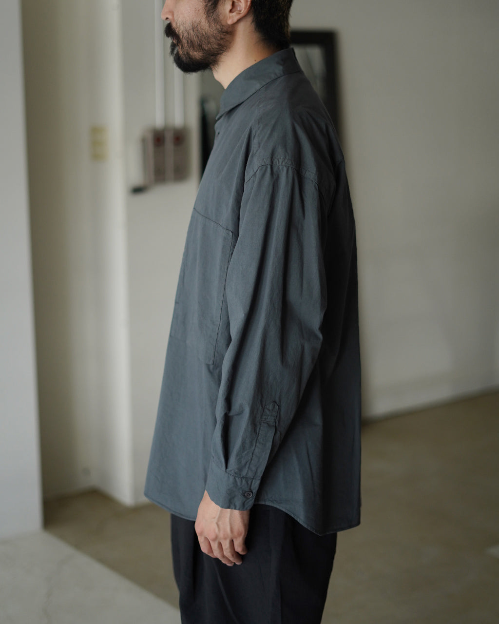 STILL BY HAND Garment-dye over shirt SH01253