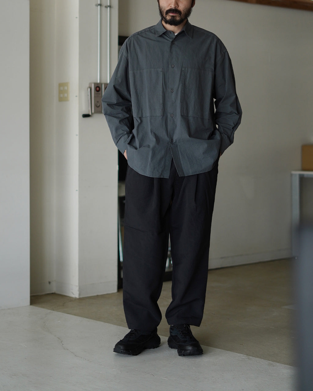 STILL BY HAND Garment-dye over shirt SH01253