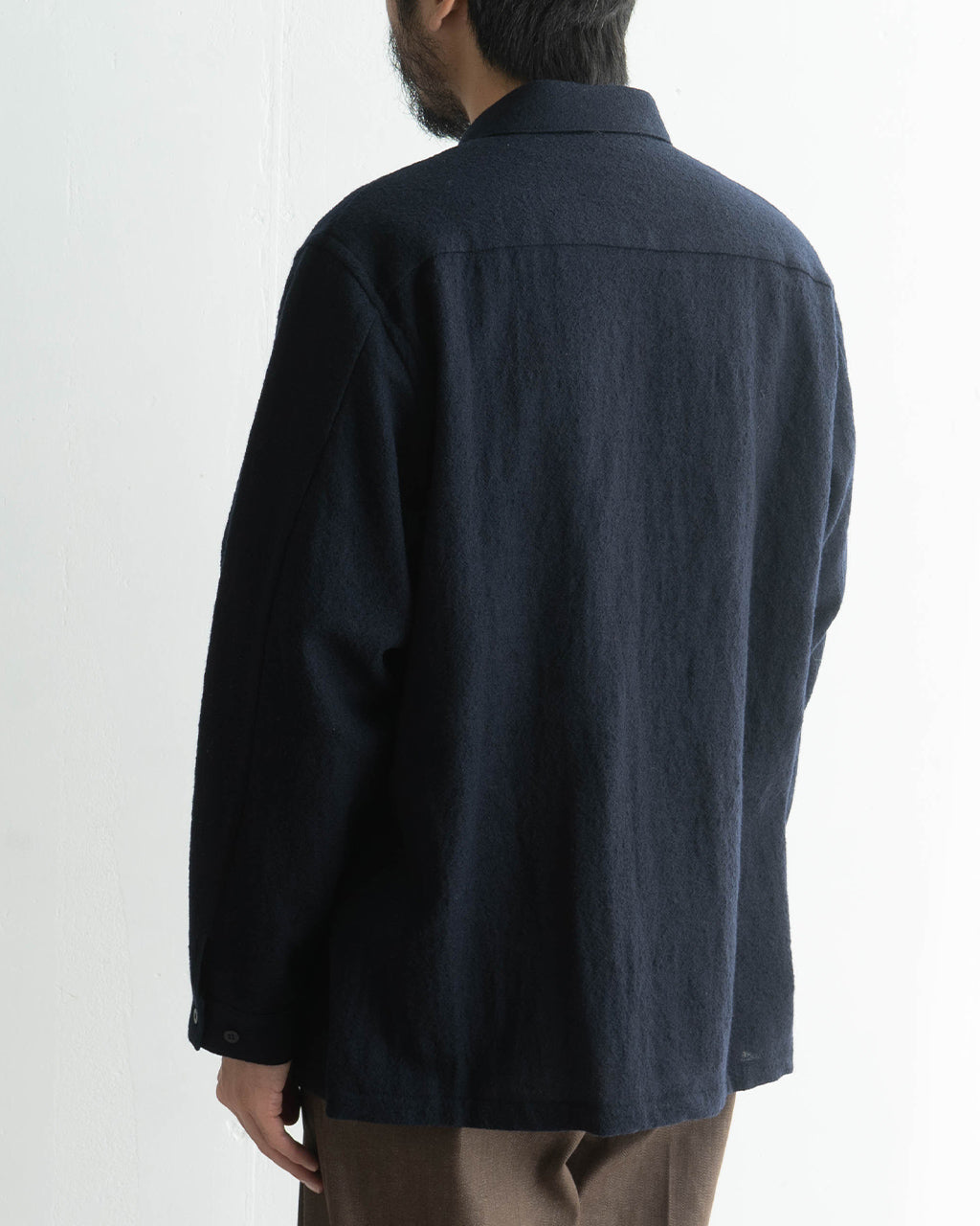 【SALE！40%OFF】STILL BY HAND スティルバイハンド ウール アムンゼン スクエア シャツ レギュラーカラー 羽織 SH02244