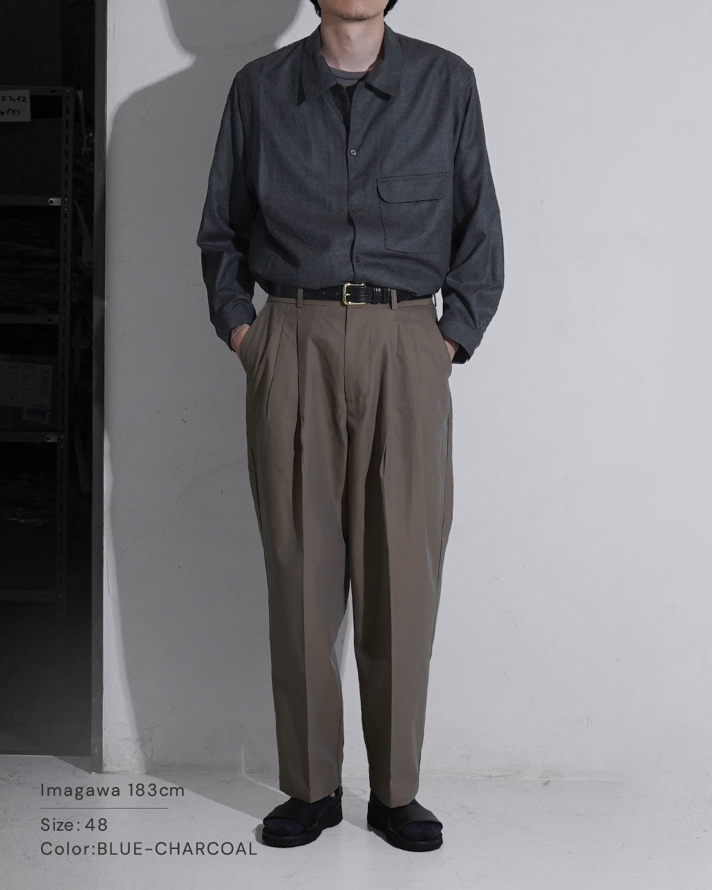 STILL BY HAND スティルバイハンド フラット ボトム ウール シャツ FLAT BOTTOM WOOL SHIRT ボタンシャツ SH03243【送料無料】