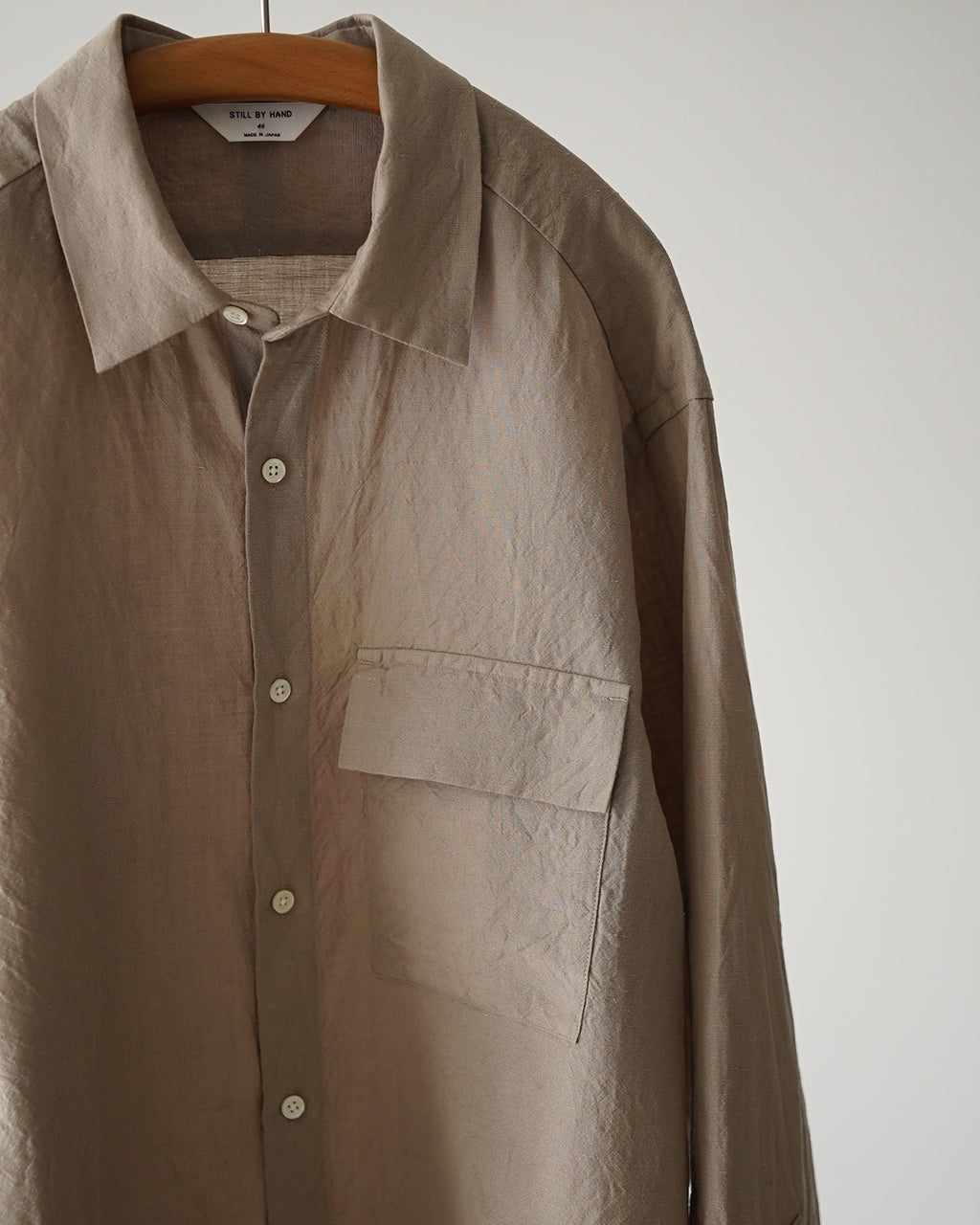 STILL BY HAND スティルバイハンド ウール リネン シャツ メンズ SH