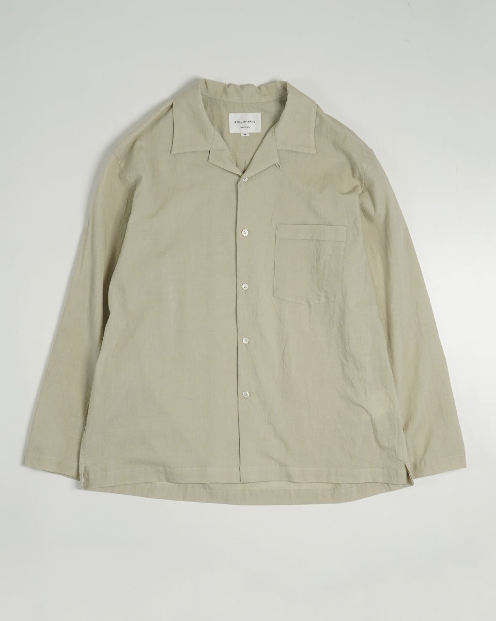 STILL BY HAND スティルバイハンド オープンカラーシャツ 長袖 シャツ コットン シルク 開襟 SH04252【送料無料】