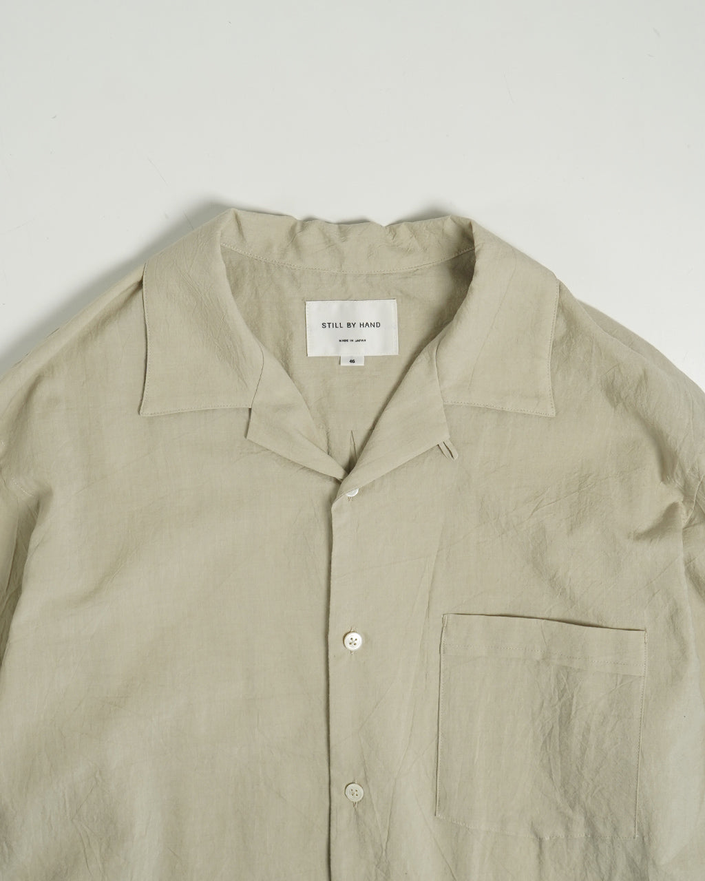 STILL BY HAND スティルバイハンド オープンカラーシャツ 長袖 シャツ コットン シルク 開襟 SH04252【送料無料】