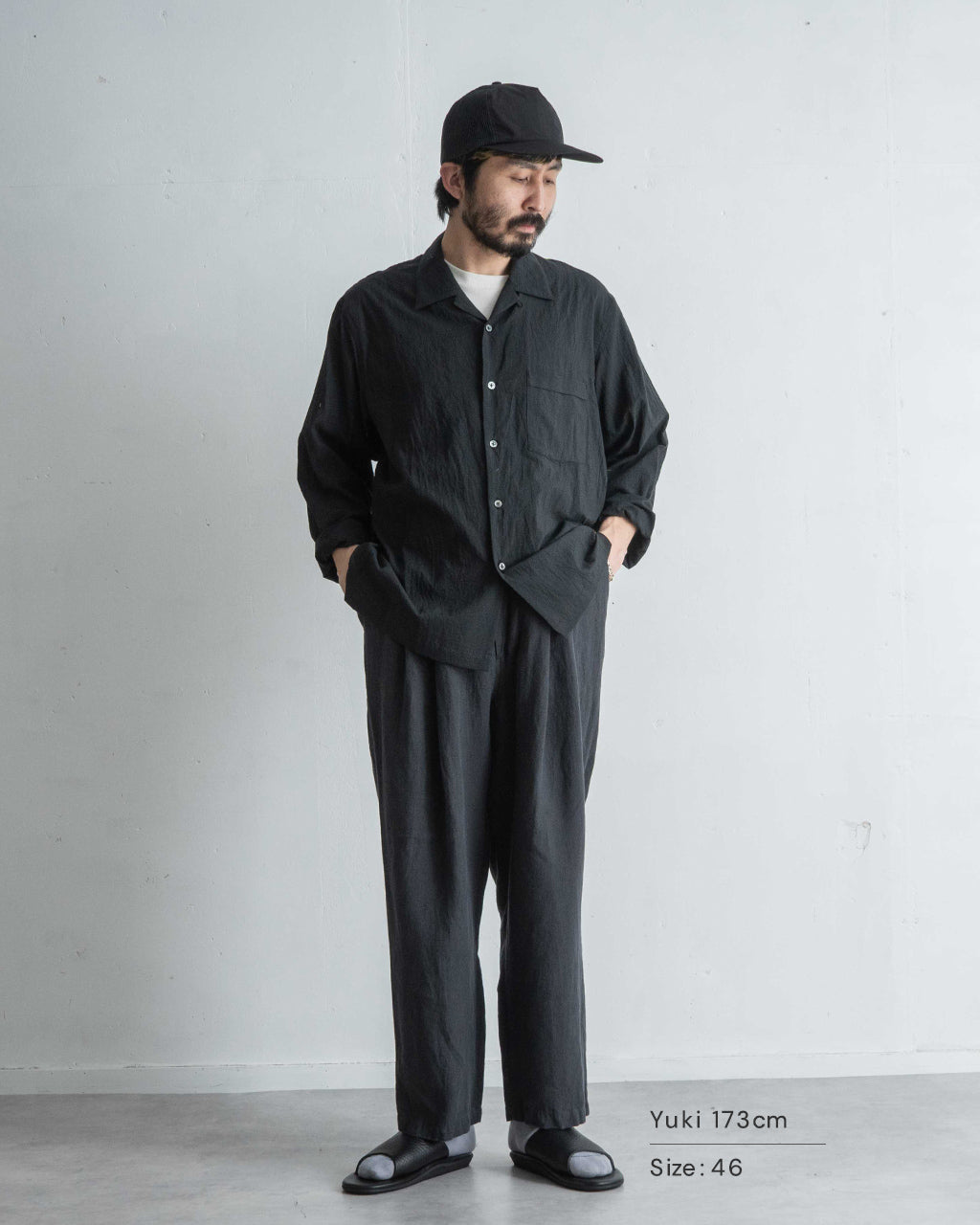 STILL BY HAND スティルバイハンド オープンカラーシャツ 長袖 シャツ コットン シルク 開襟 SH04252【送料無料】