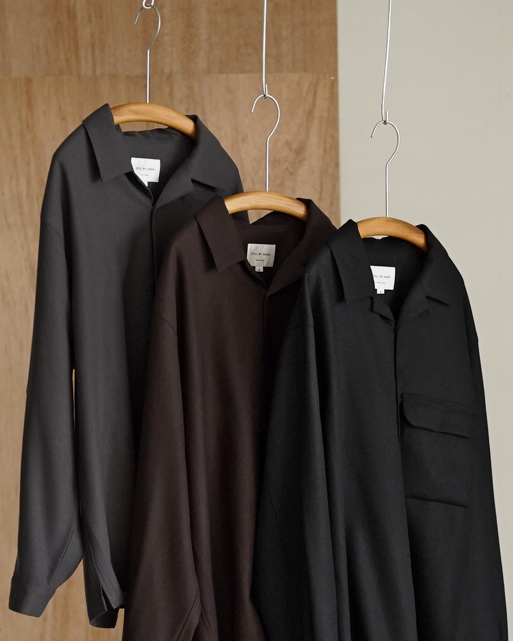 still by hand コットンリネン　ブルゾン　ダークネイビー　50 still by hand コットンリネン ブルゾン ダークネイビー 50