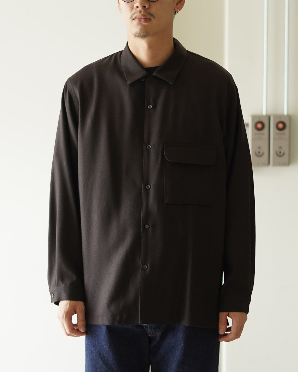 STILL BY HAND スティルバイハンド ウール オープンカラーシャツ