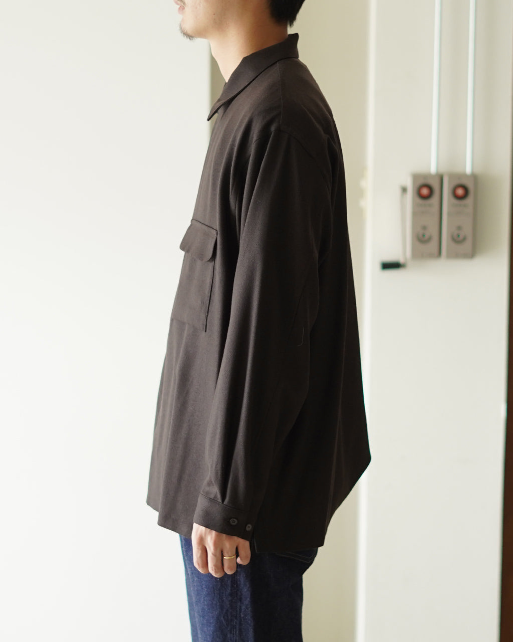 STILL BY HAND スティルバイハンド ウール オープンカラーシャツ