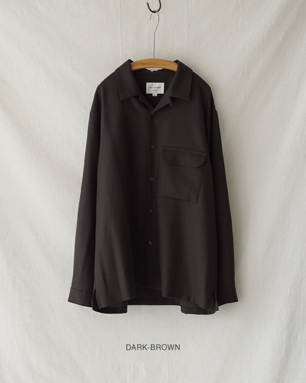 STILL BY HAND スティルバイハンド ウール オープンカラーシャツ