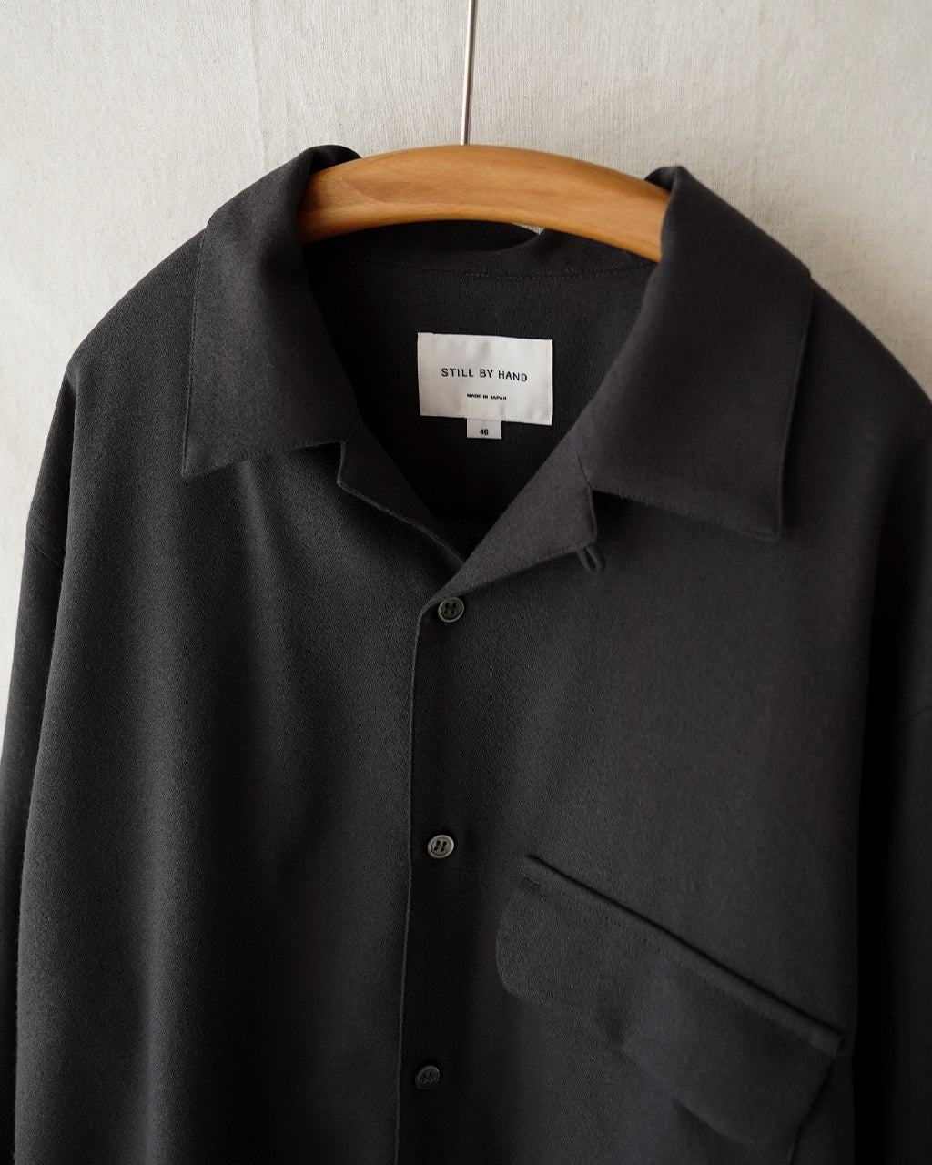 STILL BY HAND スティルバイハンド ウール オープンカラーシャツ