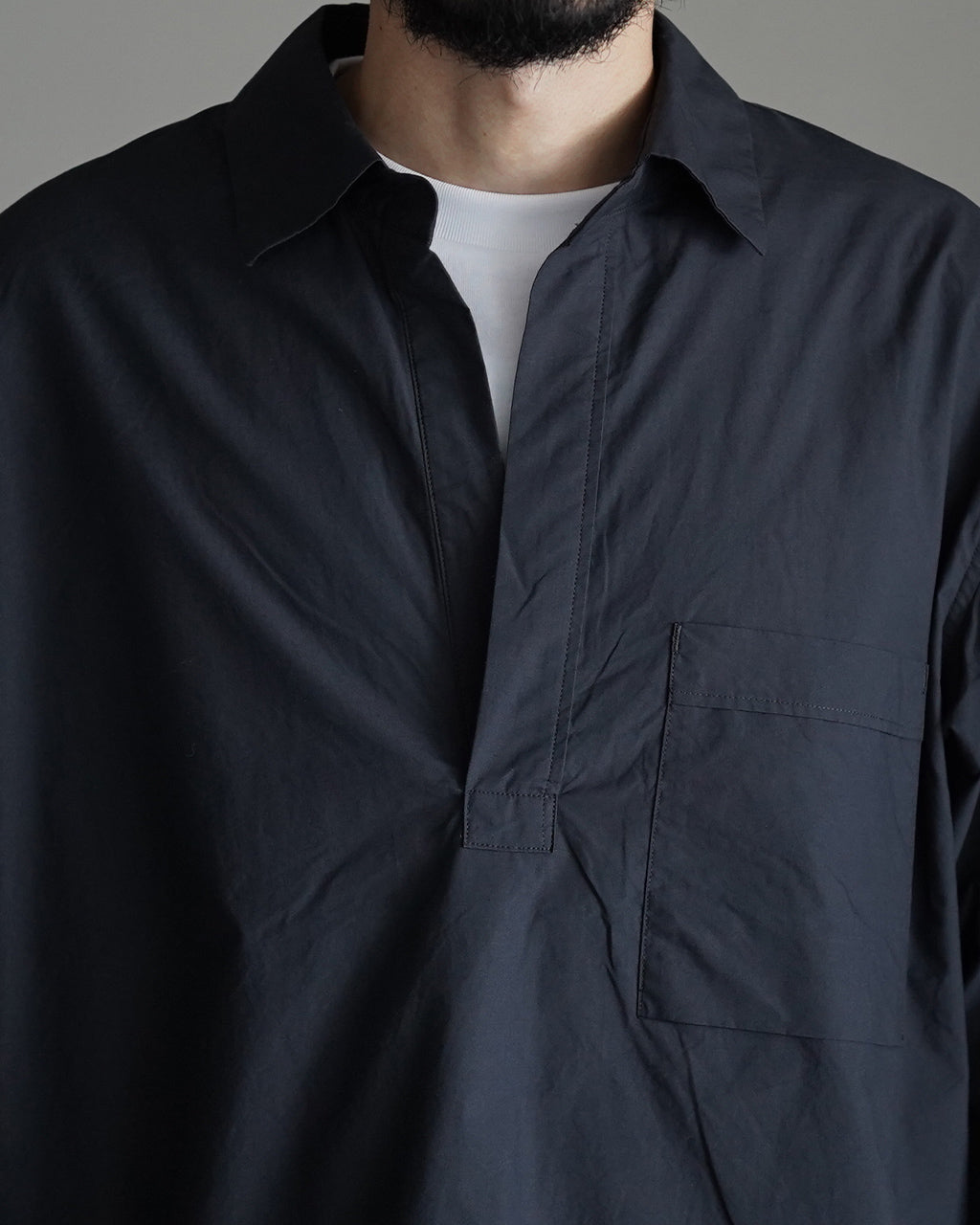 STILL BY HAND スティルバイハンド ボタンレス オーバーシャツ メンズ