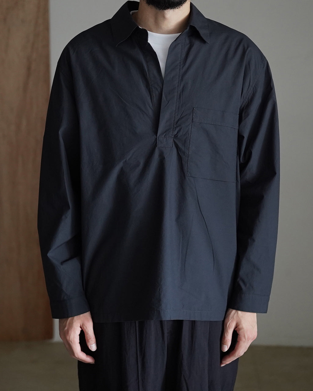 STILL BY HAND スティルバイハンド ボタンレス オーバーシャツ メンズ