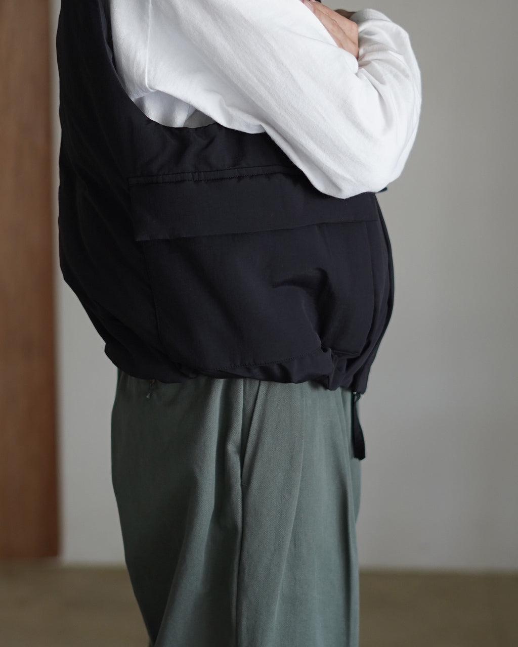 STILL BY HAND スティルバイハンド スタンドカラー パデッド ベスト