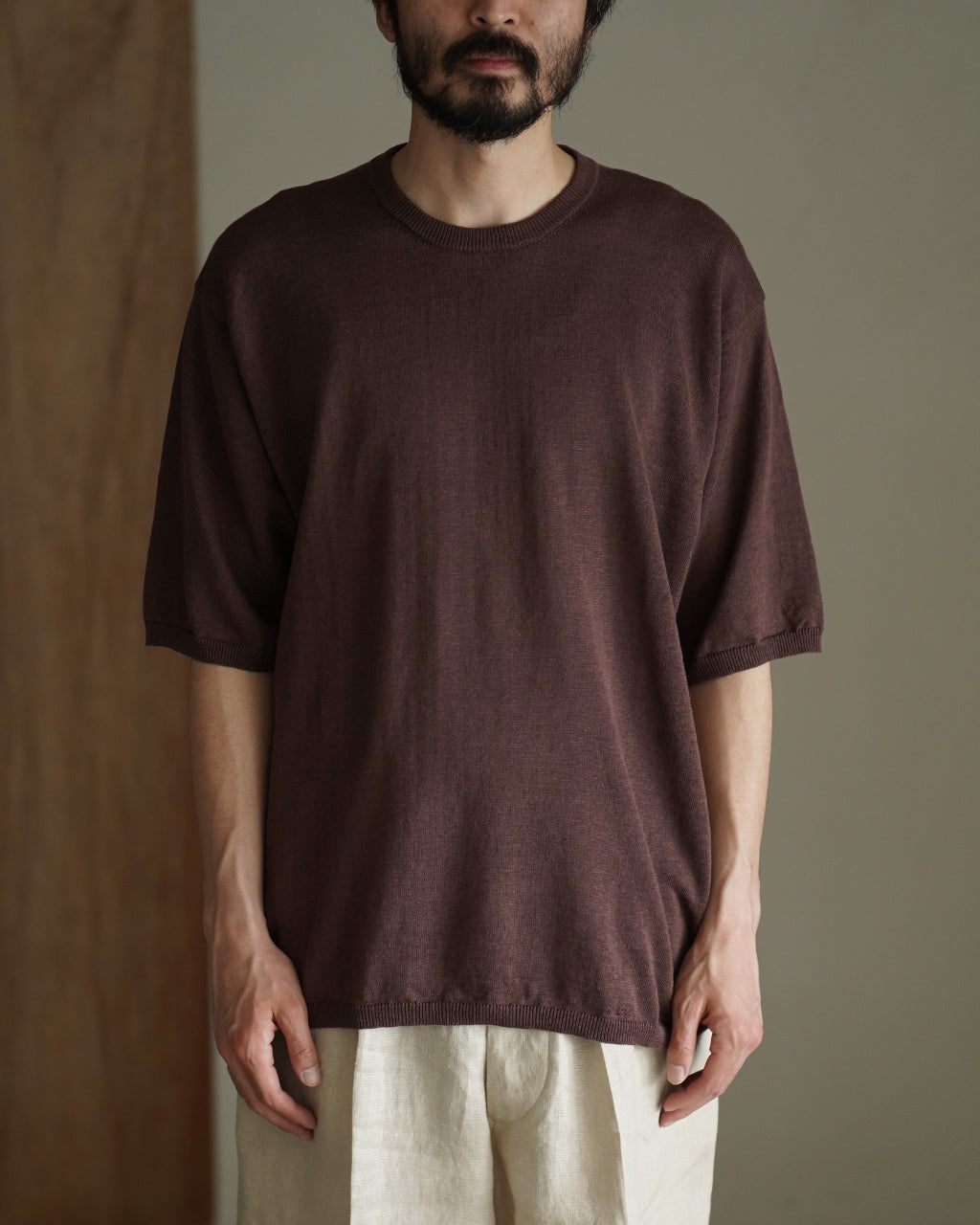 STILL BY HAND スティルバイハンド ニットTシャツ メンズ KN03262