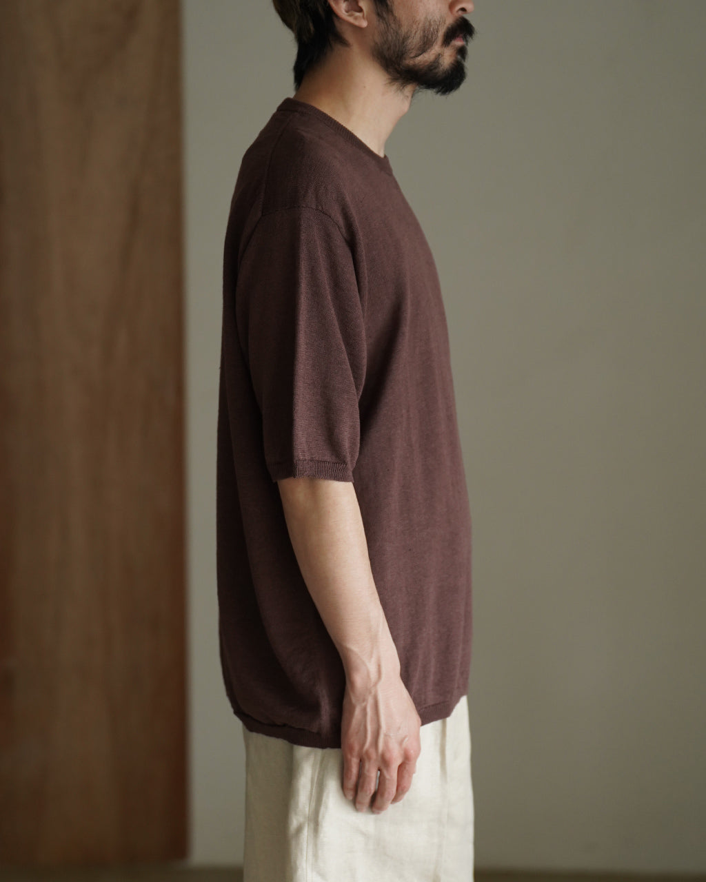 STILL BY HAND スティルバイハンド ニットTシャツ メンズ KN03262