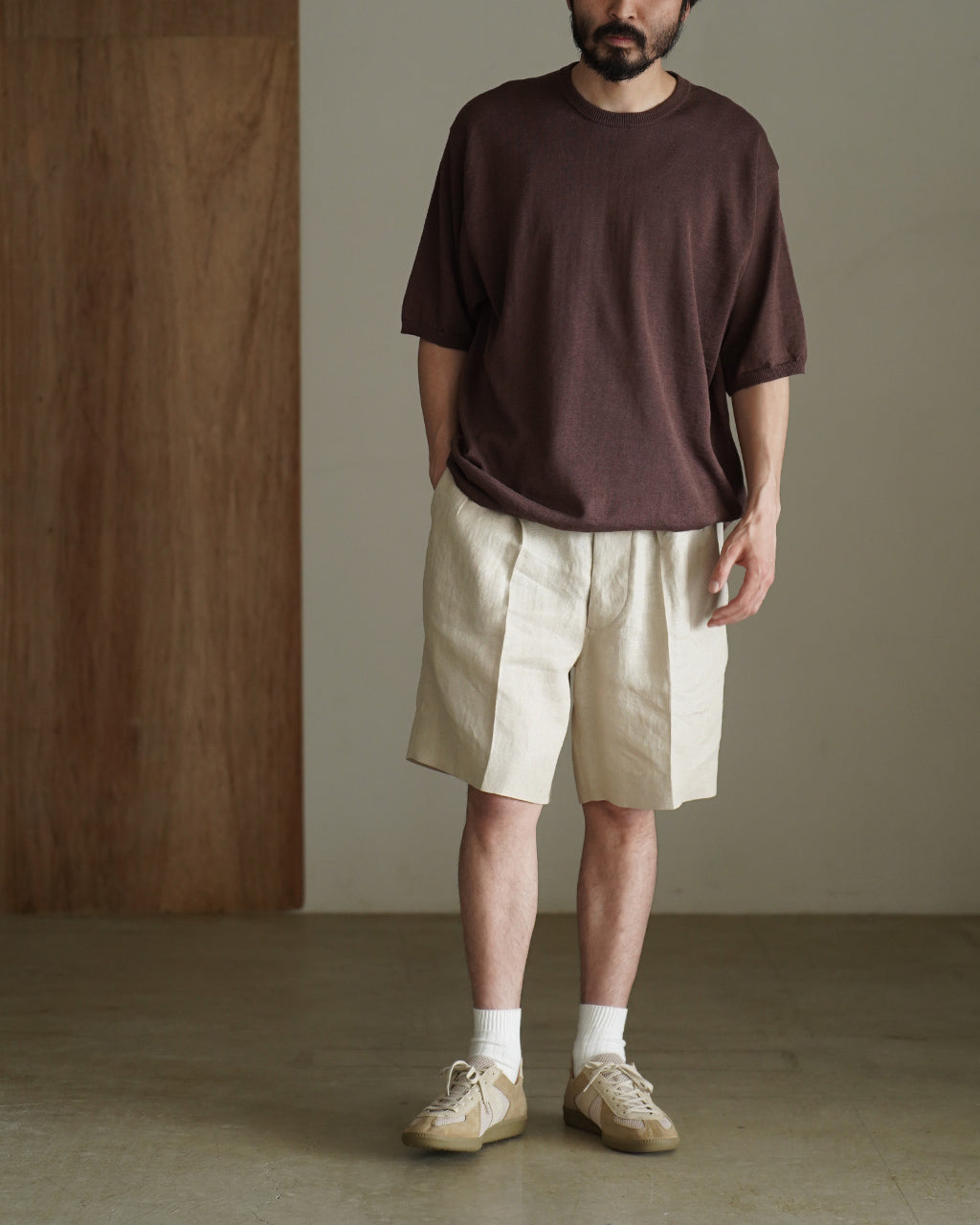 STILL BY HAND スティルバイハンド ニットTシャツ メンズ KN03262