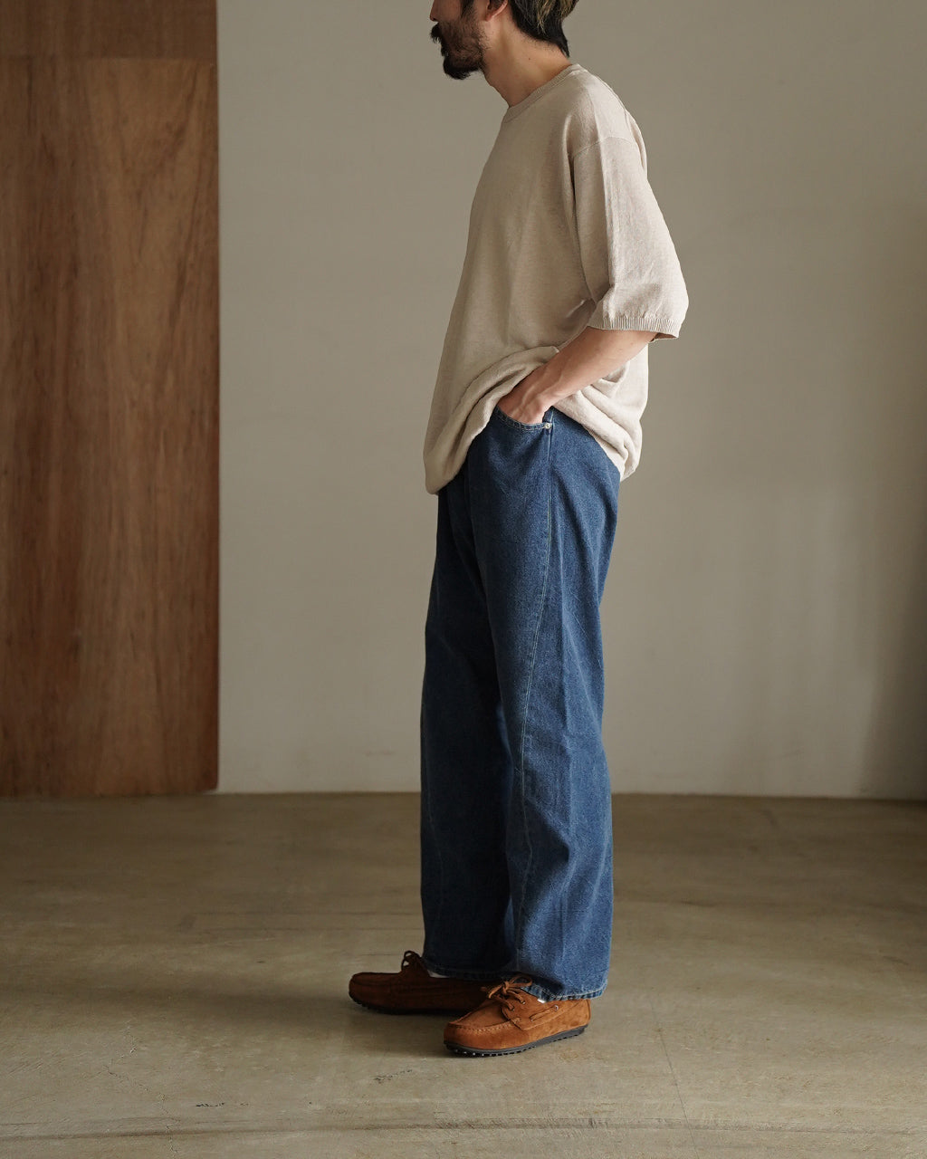 STILL BY HAND スティルバイハンド ニットTシャツ メンズ KN03262