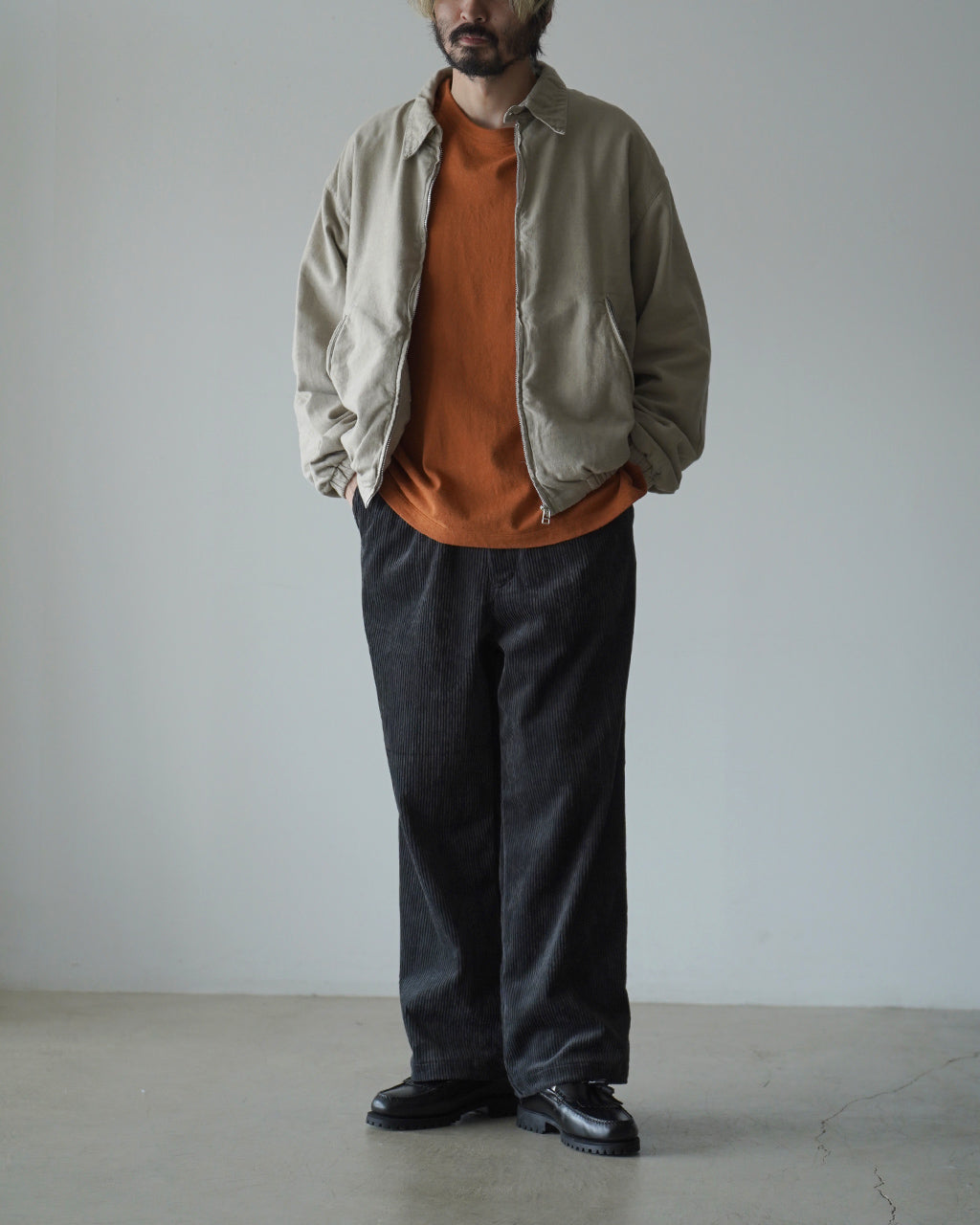 Corduroy straight pants PT03263