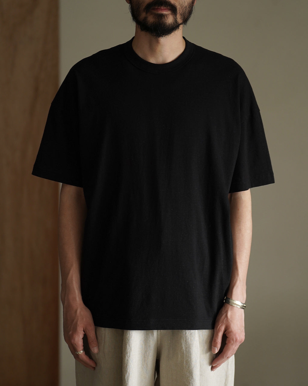 Cotton silk nep half sleeve T-shirt CS02262
