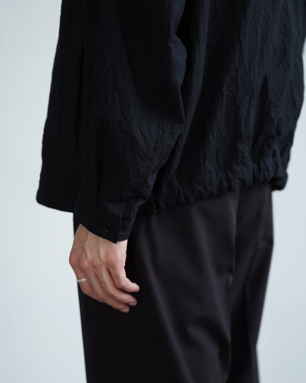 Creasy zip up blouson BL08263