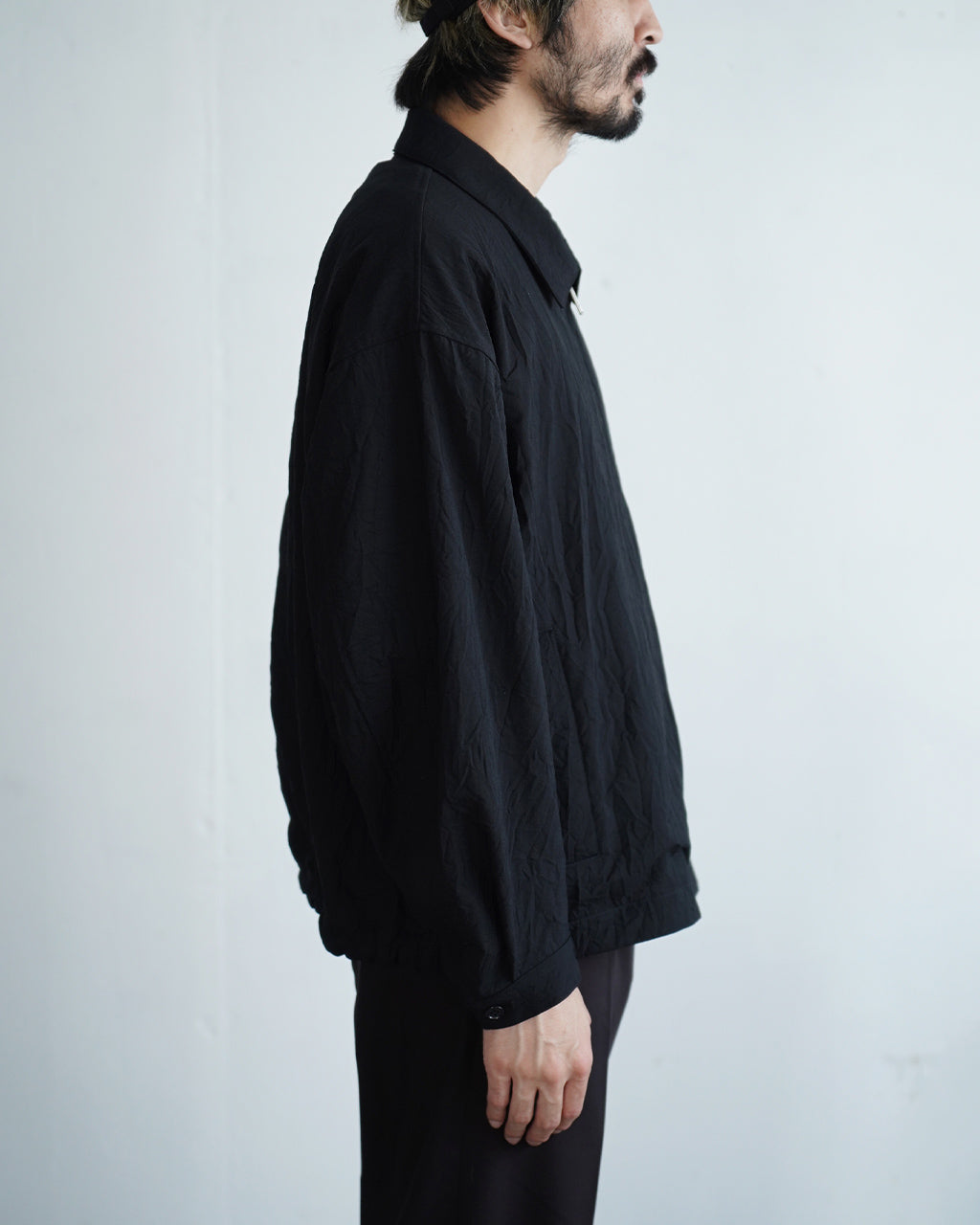 Creasy zip up blouson BL08263