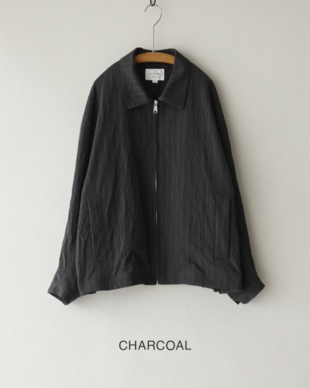 Creasy zip up blouson BL08263