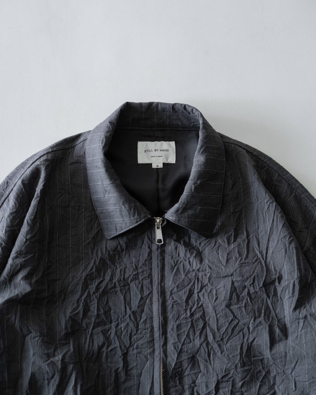 Creasy zip up blouson BL08263