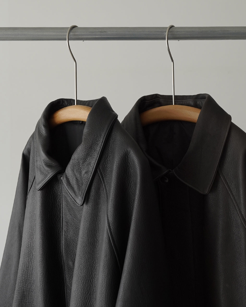 Leather half coat LE02263