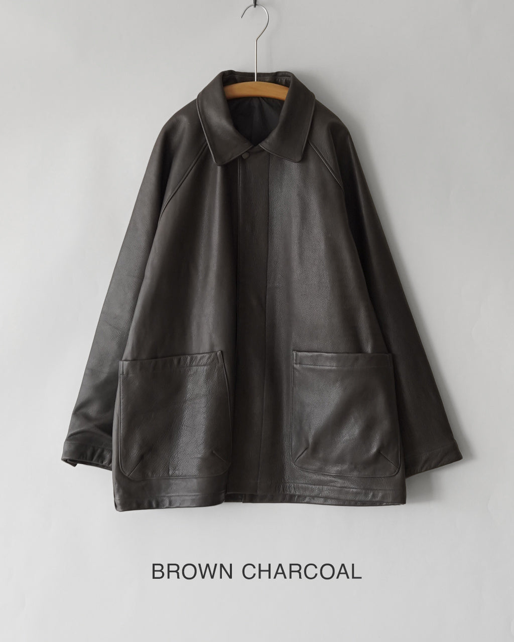 Leather half coat LE02263