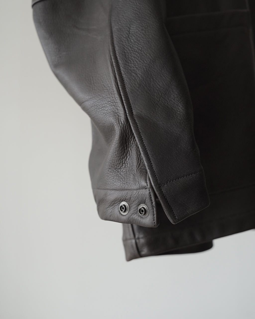 Leather half coat LE02263