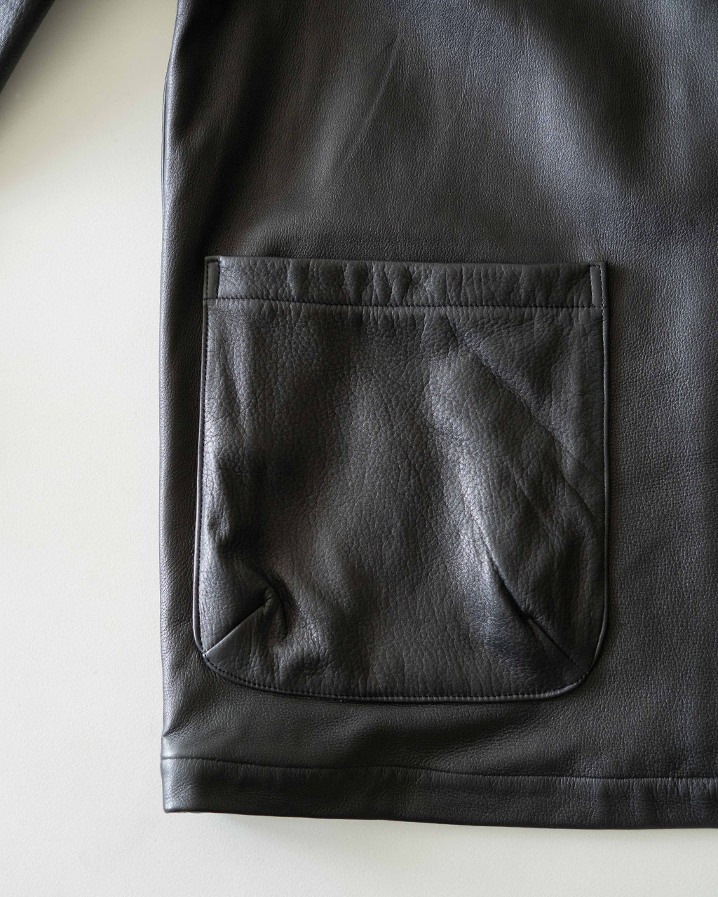 Leather half coat LE02263