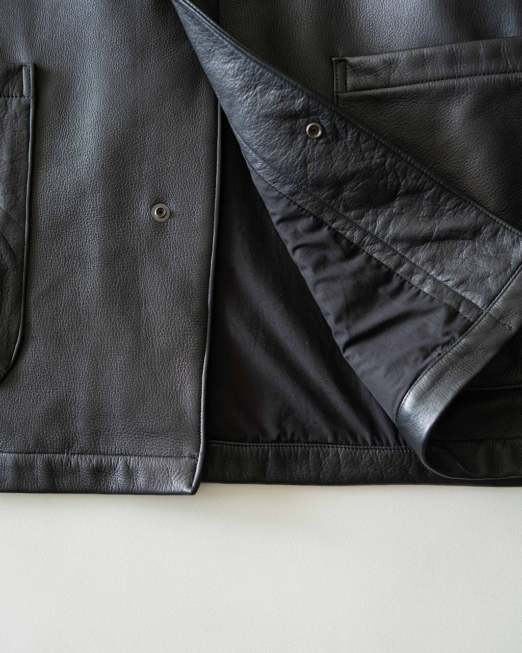Leather half coat LE02263